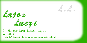 lajos luczi business card